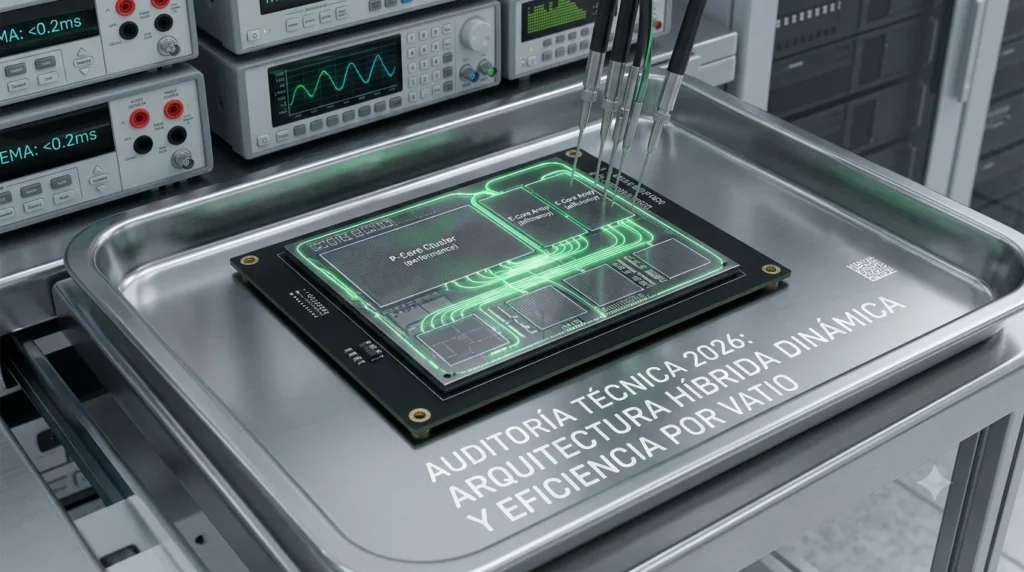 Estructura de núcleos híbridos en un procesador móvil fabricado bajo litografía de 3nm.