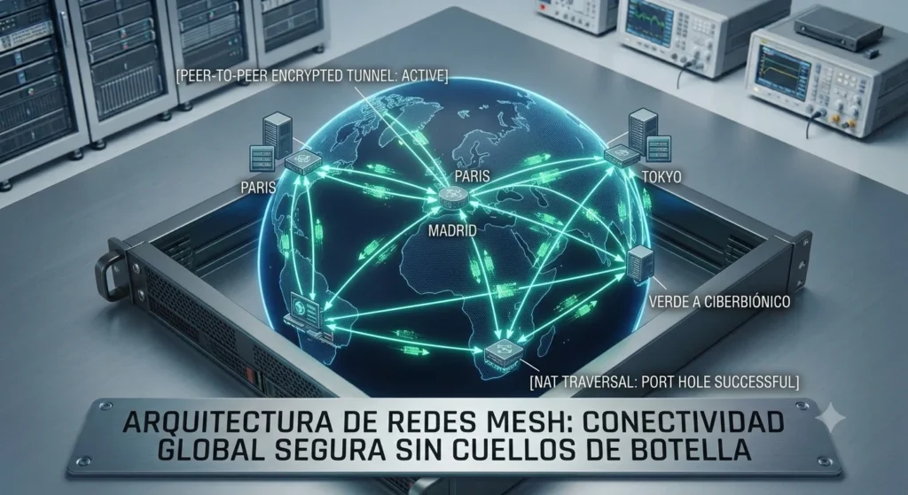Esquema de interconexión Peer-to-Peer de nodos distribuidos mediante cifrado asimétrico a nivel de kernel.