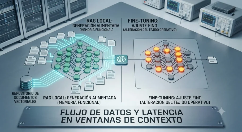 Optimización de recursos de hardware y asignación de VRAM en arquitecturas RAG frente a Fine-Tuning.