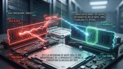Protección de datos a nivel de silicio contra volteos de bit causados por radiación en servidores NAS con ZFS.